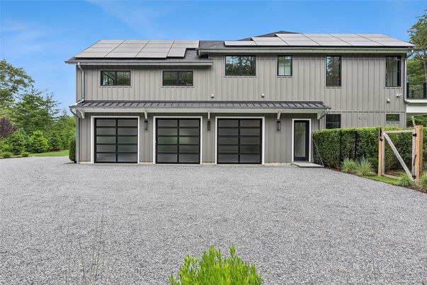 Attached, Exterior, Facade, Solar Panels, Farmhouse