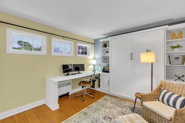 Home Office, Interior, Wood Texture Flooring