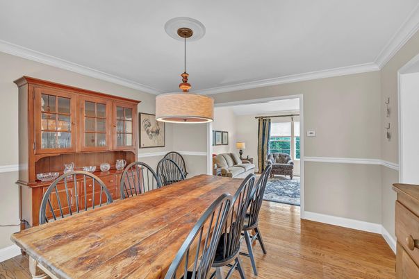 Dining room, Interior, Living room, Pendant Lights, Wood Texture Flooring