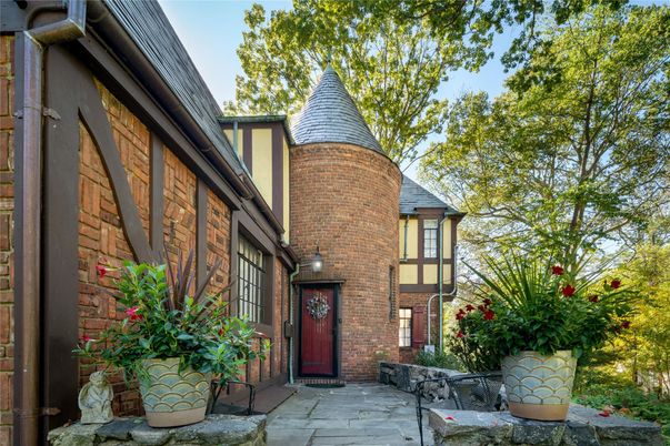 Exterior, Facade, Brick Facade, Tudor Revival