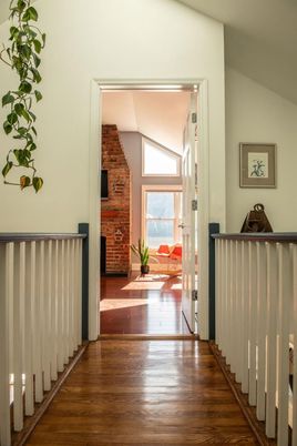 Interior, Stone Walls, Wood Texture Flooring