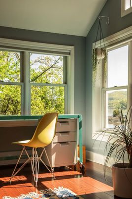 Home Office, Interior, Wood Texture Flooring