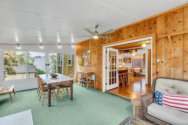 Dining room, Interior, Wood Texture Flooring, Wooden Walls