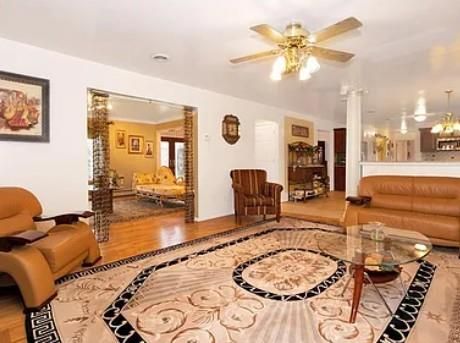 Chandelier, Interior, Living room, Recessed Lighting, Wood Texture Flooring