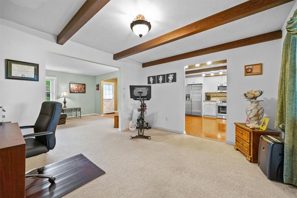 Fitness Equipment, Interior, Kitchen, Wooden Beams, Wood Texture Flooring