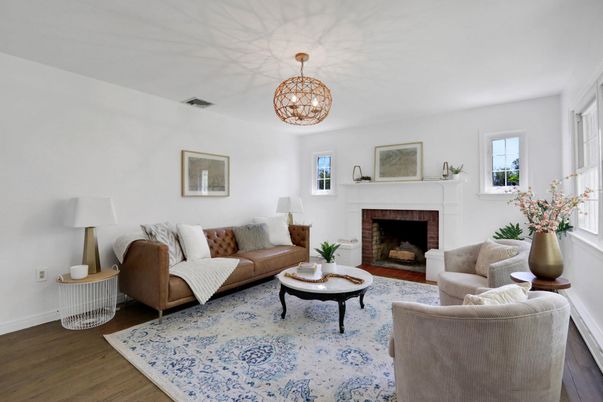 Chandelier, Fireplace, Interior, Living room, Wood Texture Flooring