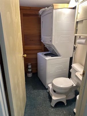 Bathroom, Interior, Washer, Wooden Walls