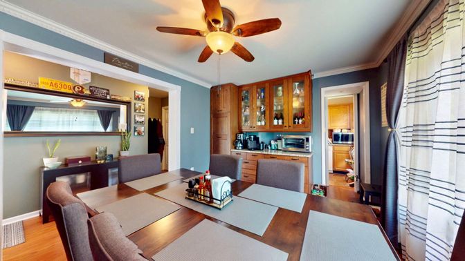 Dining room, Interior, Wood Texture Flooring