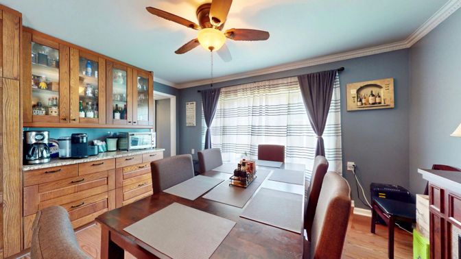 Dining room, Interior, Wood Texture Flooring