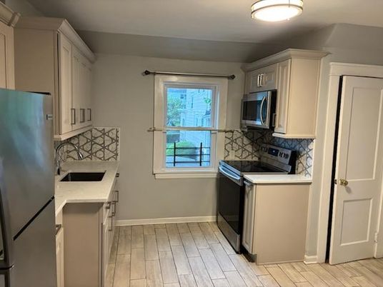 Interior, Kitchen, Wood Texture Flooring