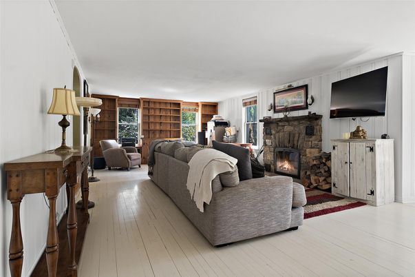 Fireplace, Interior, Living room, Wood Texture Flooring