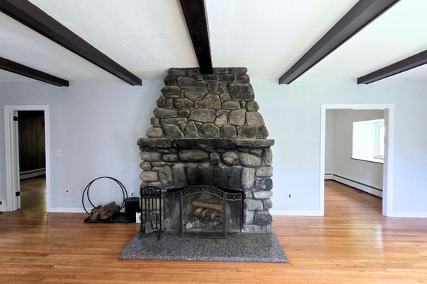 Fireplace, Interior, Wooden Beams, Wood Texture Flooring