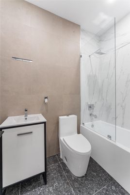 Bathroom, Glass Shower, Interior, Marble Walls
