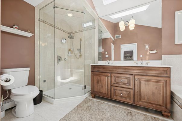 Bathroom, Dual Sink Vanities, Glass Shower, Interior