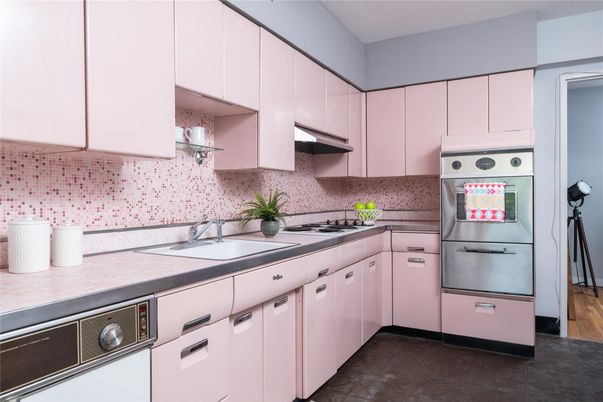 Interior, Kitchen, Wood Texture Flooring