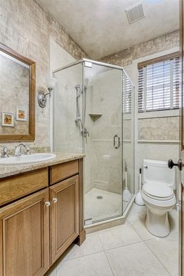 Bathroom, Glass Shower, Interior, Marble Walls