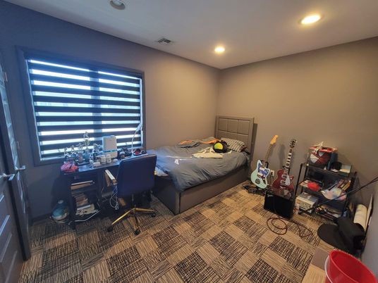 Bedroom, Home Office, Interior, Recessed Lighting