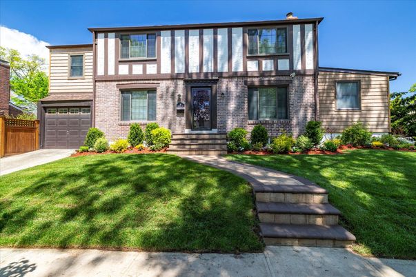 Attached, Exterior, Facade, Brick Facade, Tudor Revival