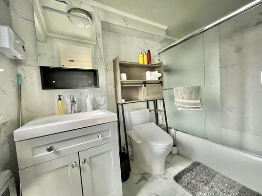 Bathroom, Glass Shower, Interior, Marble, Marble Walls