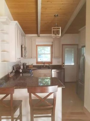 Interior, Kitchen, Pendant Lights, Wooden Beams, Wooden Ceilings