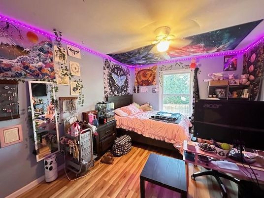 Bedroom, Home Office, Interior, Wood Texture Flooring