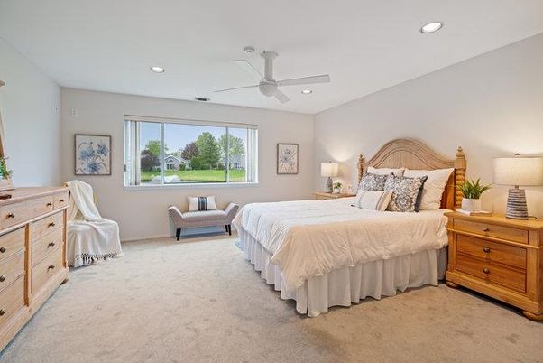 Bedroom, Interior, Recessed Lighting
