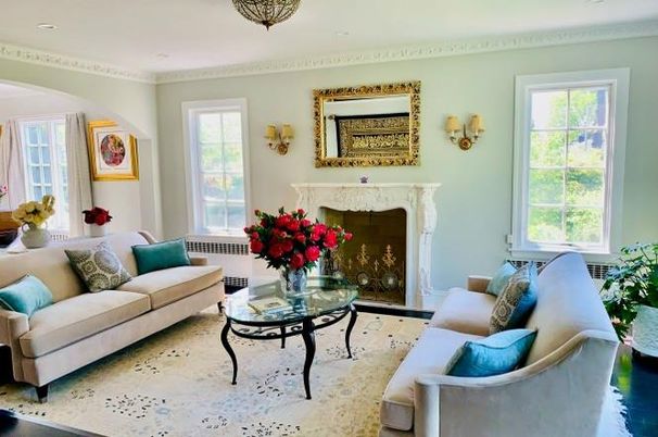 Fireplace, Interior, Living room, Recessed Lighting