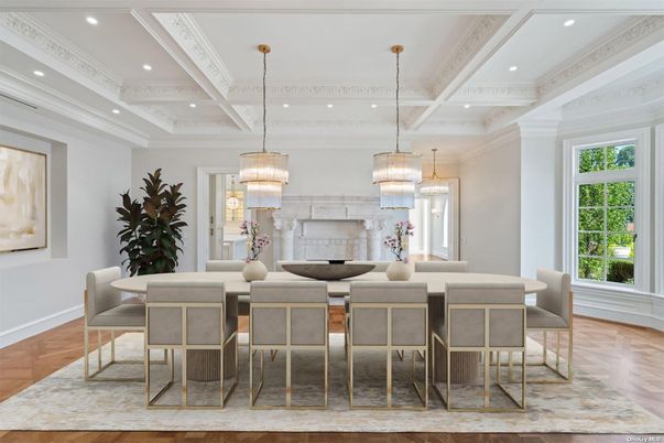 Chandelier, Dining room, Interior, Kitchen, Pendant Lights, Recessed Lighting, Wood Texture Flooring