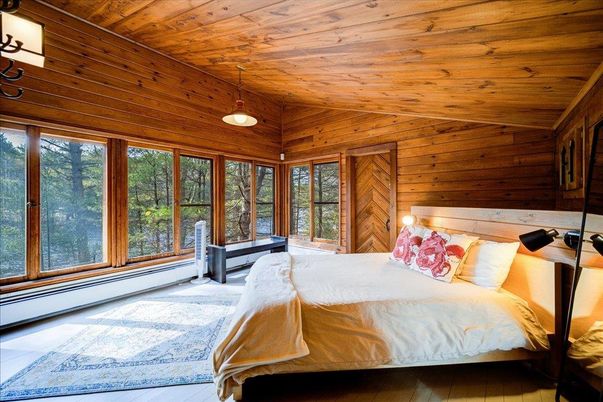 Bedroom, Interior, Wooden Ceilings, Wooden Walls