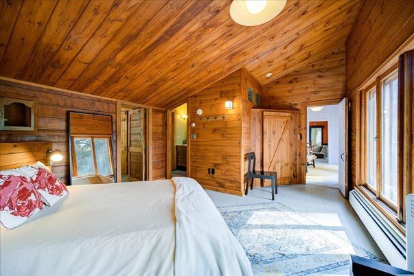 Bedroom, Interior, Wooden Ceilings, Wood Texture Flooring, Wooden Walls