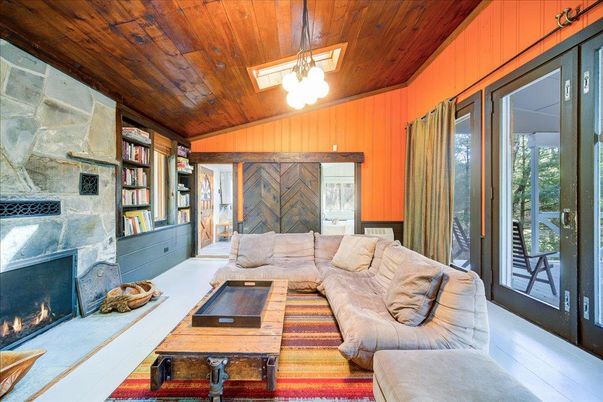 Fireplace, Interior, Living room, Wooden Ceilings, Wood Texture Flooring