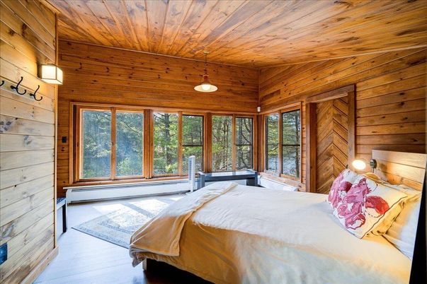 Bedroom, Interior, Wooden Ceilings, Wood Texture Flooring, Wooden Walls