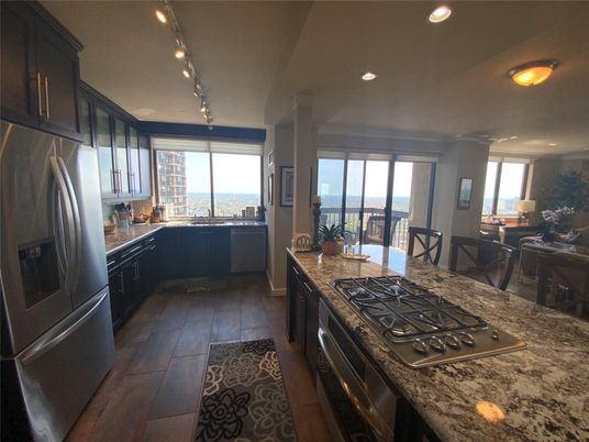 Dining room, Interior, Kitchen, Recessed Lighting, Stainless Steel Appliances, Water