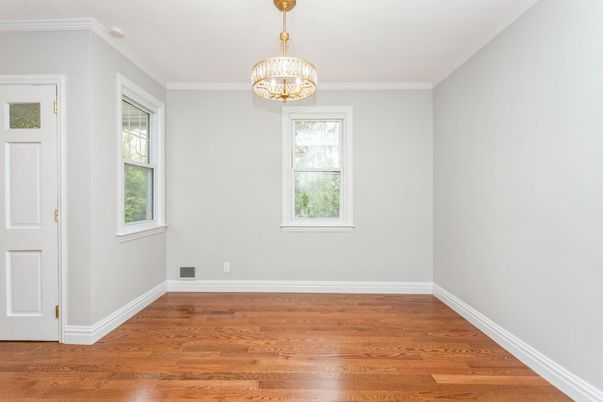 Chandelier, Empty room, Interior, Wood Texture Flooring