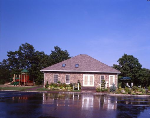 Exterior, Facade, Brick Facade, Playground, French Provincial