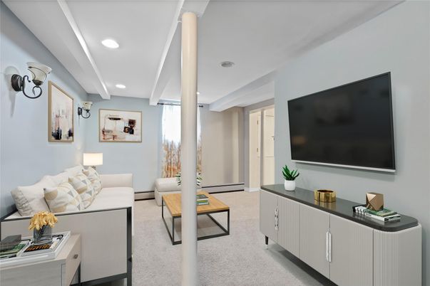 Interior, Living room, Recessed Lighting