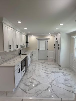 Interior, Kitchen, Marble, Recessed Lighting