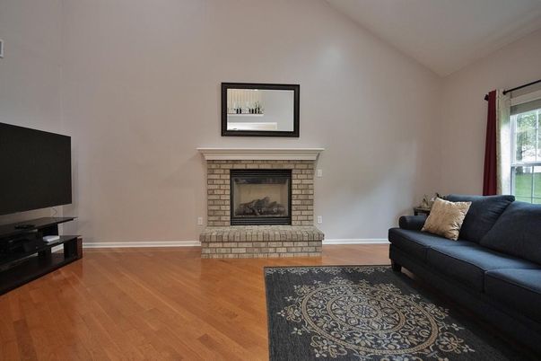 Fireplace, Interior, Wood Texture Flooring