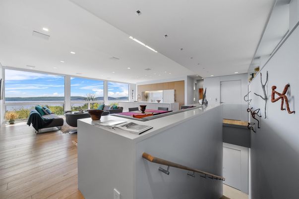 Interior, Kitchen, Living room, Recessed Lighting, Wood Texture Flooring