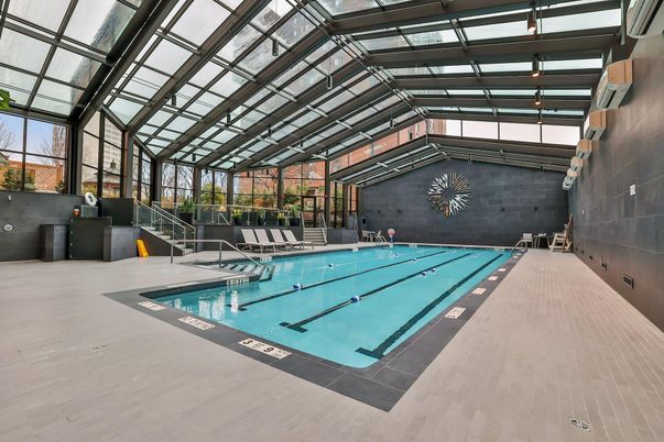 Glass Ceilings, Interior, Pool, Sun Room, Wood Texture Flooring
