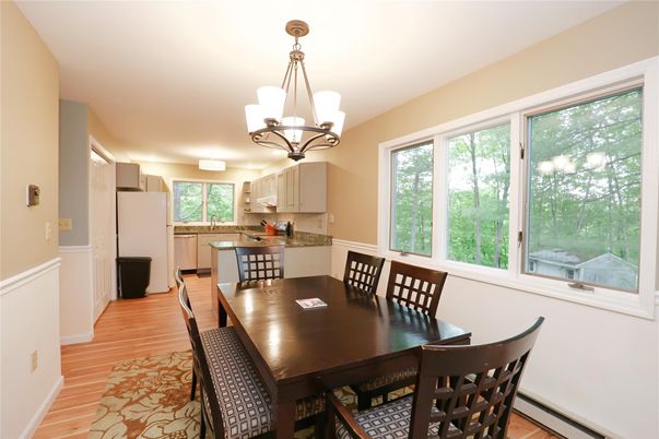 Chandelier, Dining room, Interior, Kitchen, Wood Texture Flooring