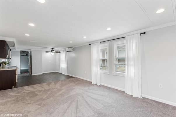 Empty room, Interior, Recessed Lighting
