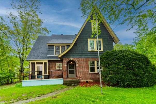 Exterior, Facade, Brick Facade, A Frame