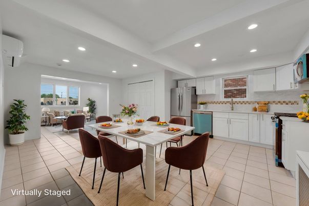 Dining room, Interior, Kitchen, Living room, Recessed Lighting, Stainless Steel Appliances