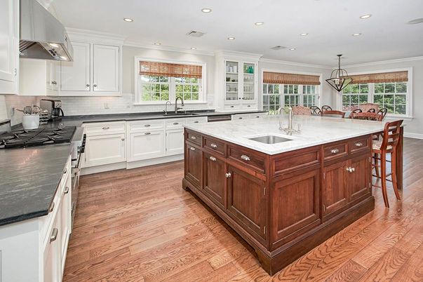 Chandelier, Interior, Kitchen, Recessed Lighting, Wood Texture Flooring