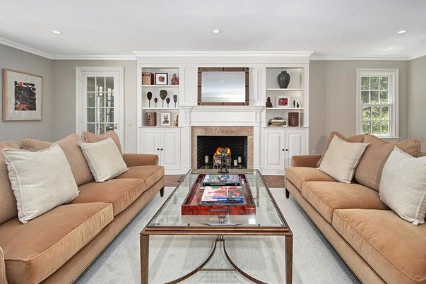 Fireplace, Interior, Living room, Recessed Lighting