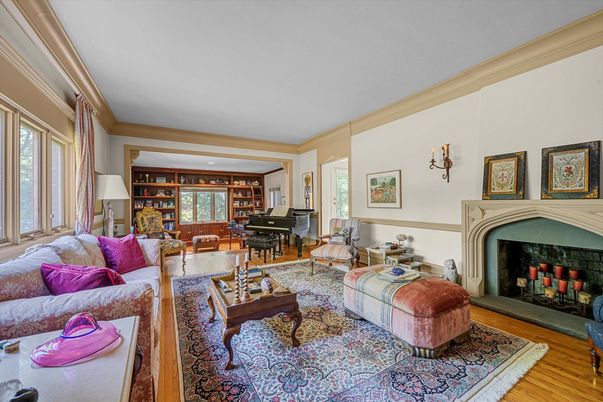 Fireplace, Interior, Living room, Piano, Wood Texture Flooring