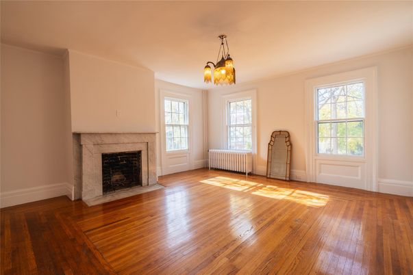 Empty room, Fireplace, Interior, Wood Texture Flooring