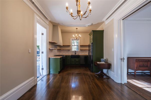 Chandelier, Interior, Kitchen, Wood Texture Flooring