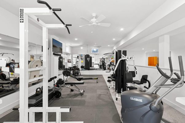 Fitness Equipment, Gym, Interior, Recessed Lighting